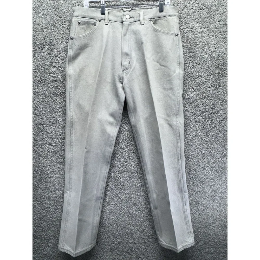 Vintage 70s 80s Wrangler Straight Leg Jeans Men's Pearl Size 36 x 30 USA 0915GYK